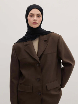 Bamboe Jersey Hijab Zwart