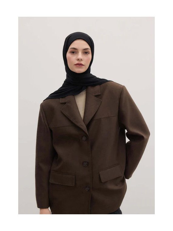 Bamboe Jersey Hijab Zwart