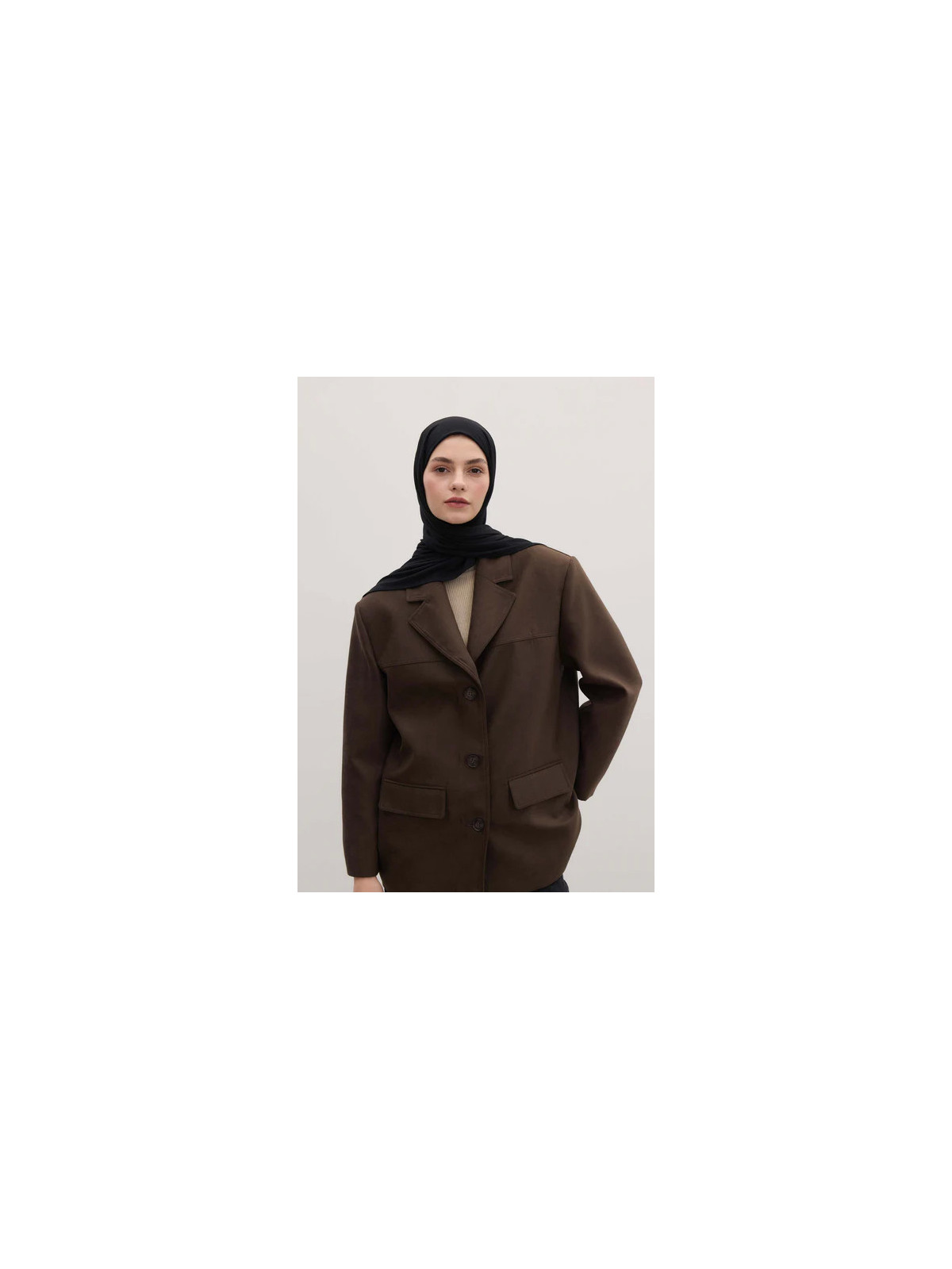 Bamboe Jersey Hijab Zwart