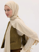 Bamboe Jersey Hijab Beige