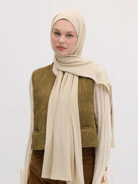 Bamboe Jersey Hijab Beige