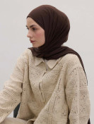 Bamboe Jersey Hijab Diepbruin