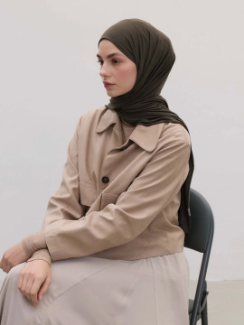 Bamboo Jersey Hijab Charcoal