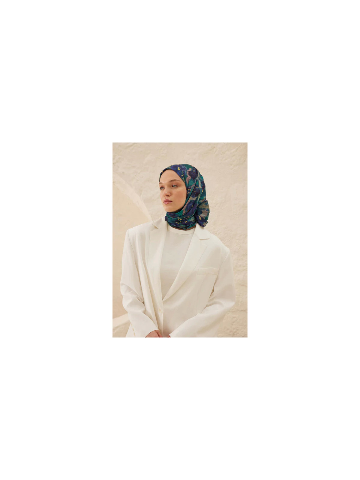Hope Patterned Rami Hijab Blauw