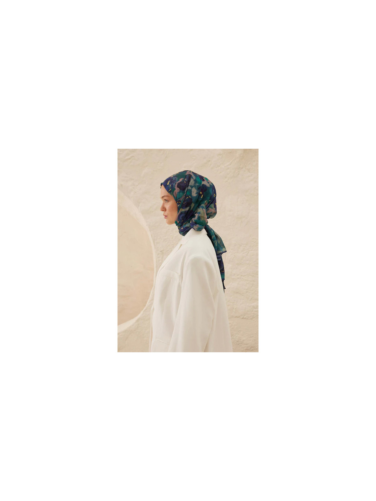 Hope Patterned Rami Hijab Blauw