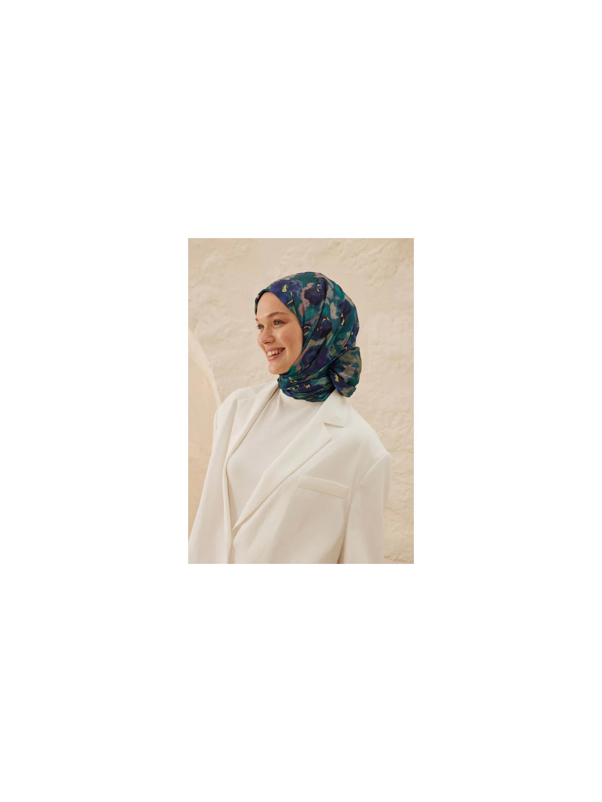 Hope Patterned Rami Hijab Blauw