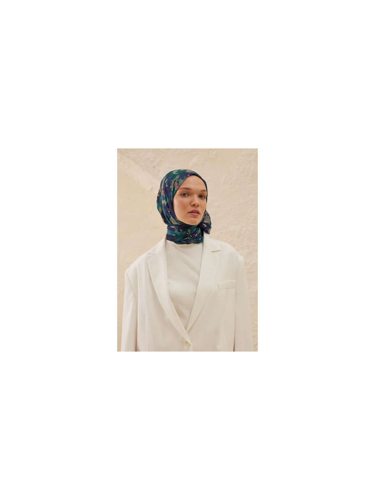 Hope Patterned Rami Hijab Blauw