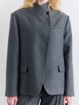 Manuka blazer met hoge kraag