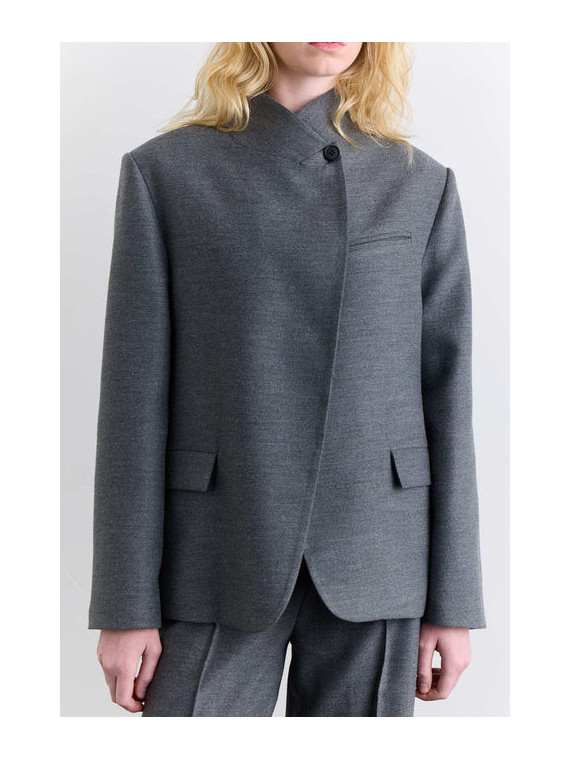 Manuka blazer met hoge kraag