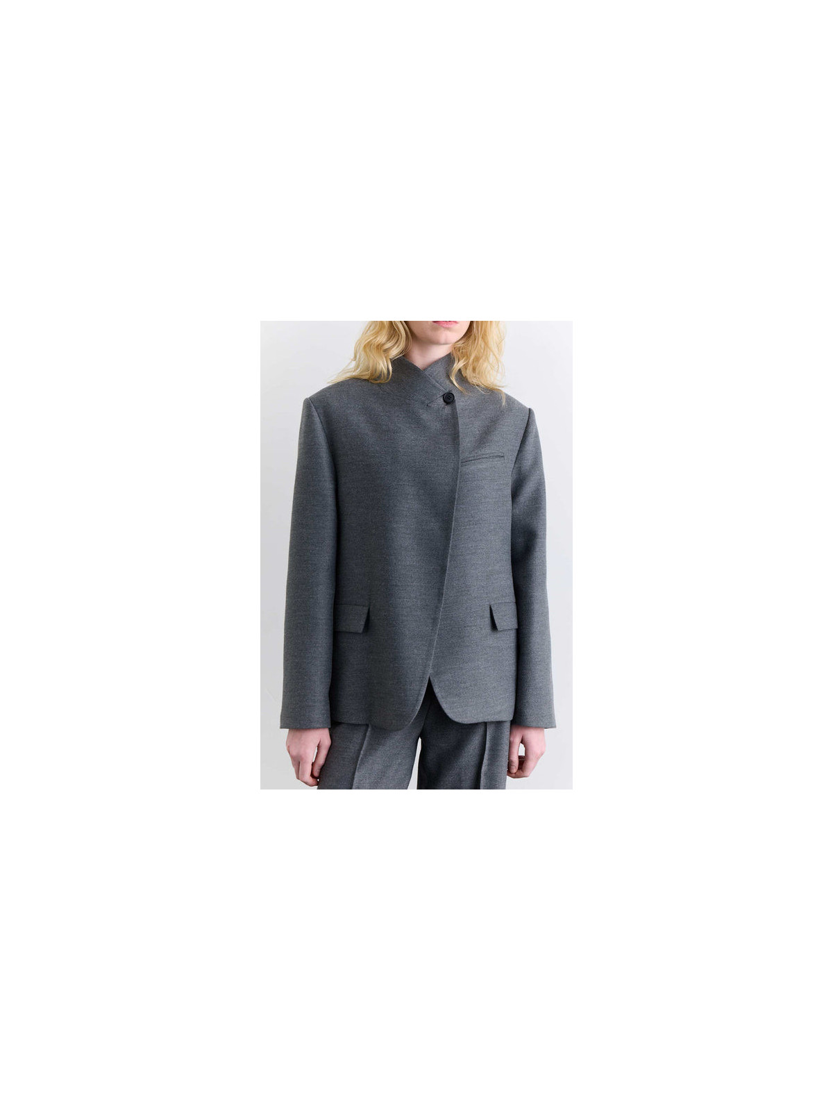 Manuka blazer met hoge kraag
