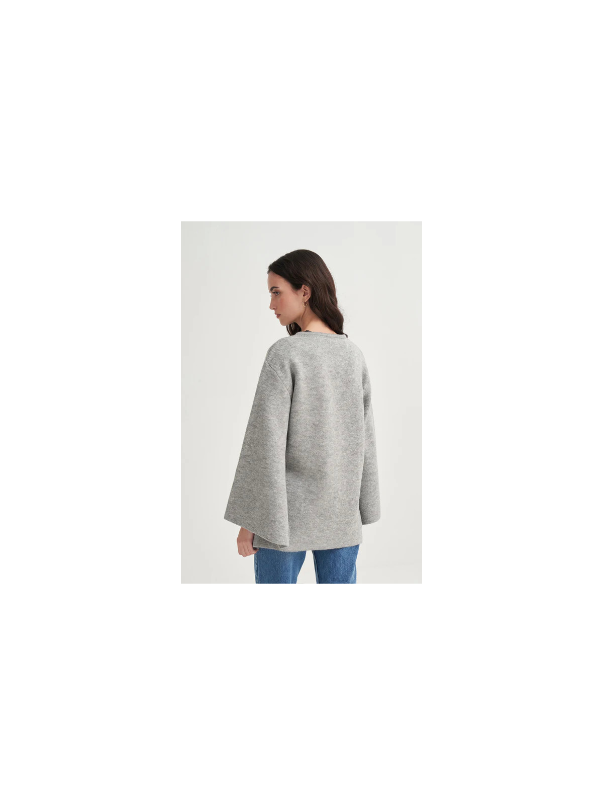 Vesna design gebreid vest met kanten details