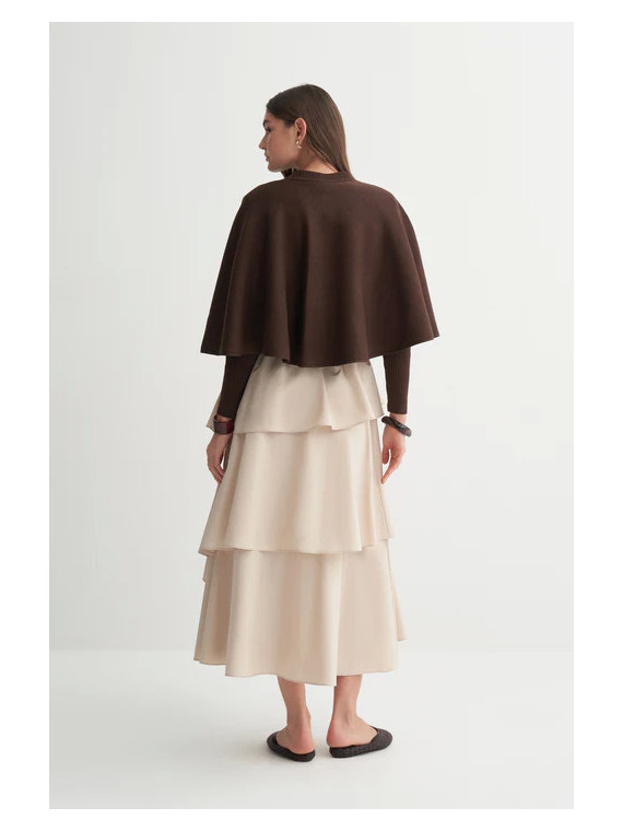 gebreid vest in capestijl