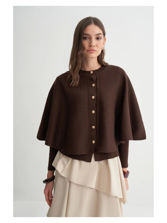 gebreid vest in capestijl