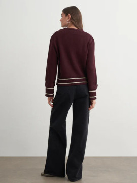 Gestreept vest met schouderdetails