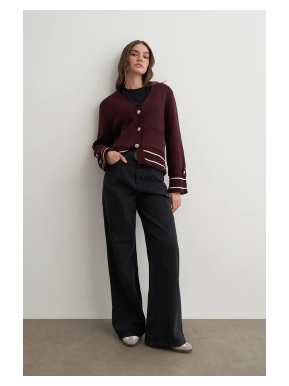 Gestreept vest met schouderdetails
