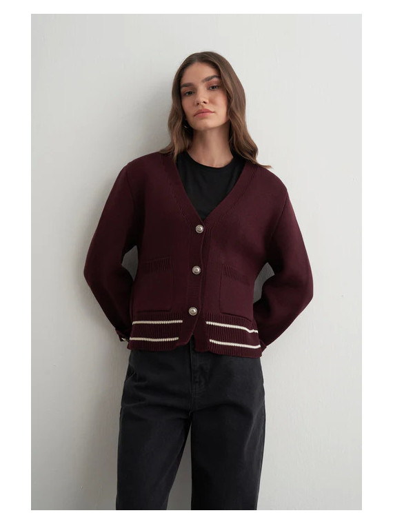 Gestreept vest met schouderdetails