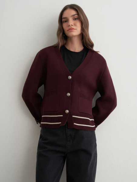 Gestreept vest met schouderdetails