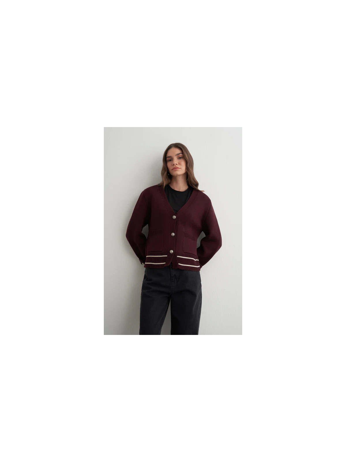 Gestreept vest met schouderdetails