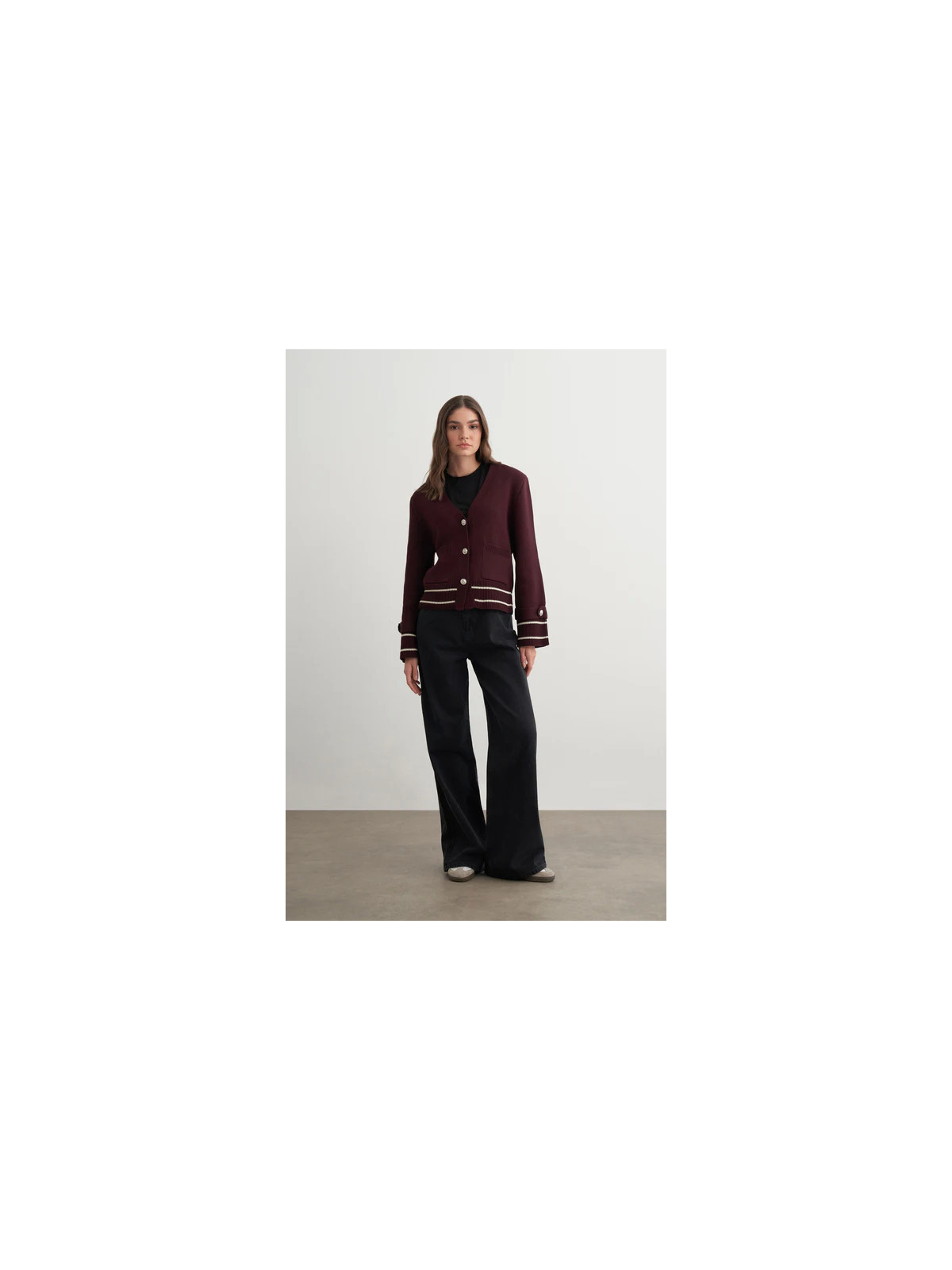 Gestreept vest met schouderdetails