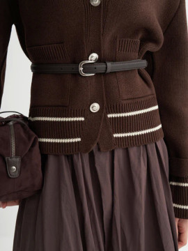 Gestreept vest met schouderdetails