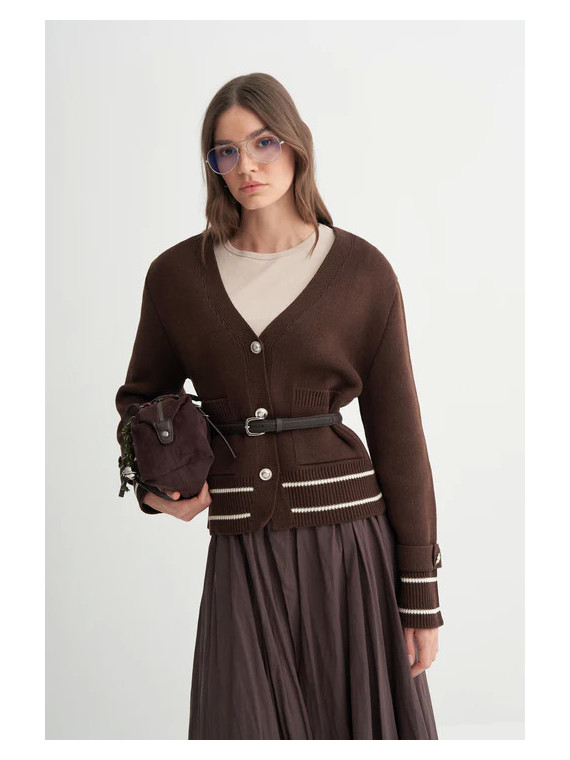 Gestreept vest met schouderdetails