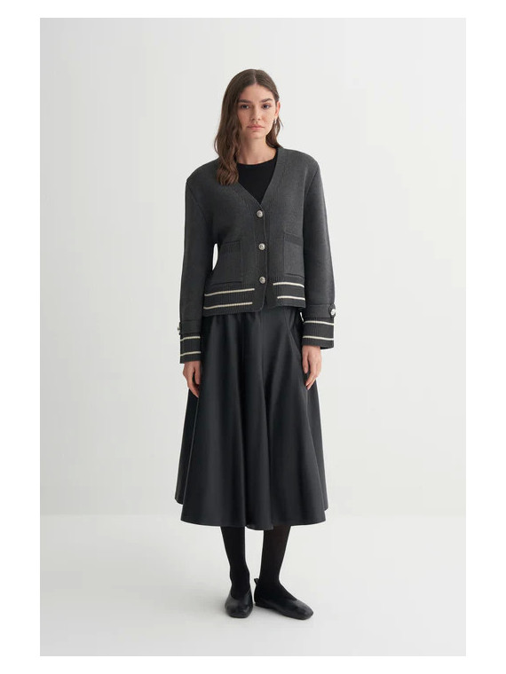 Gestreept vest met schouderdetails