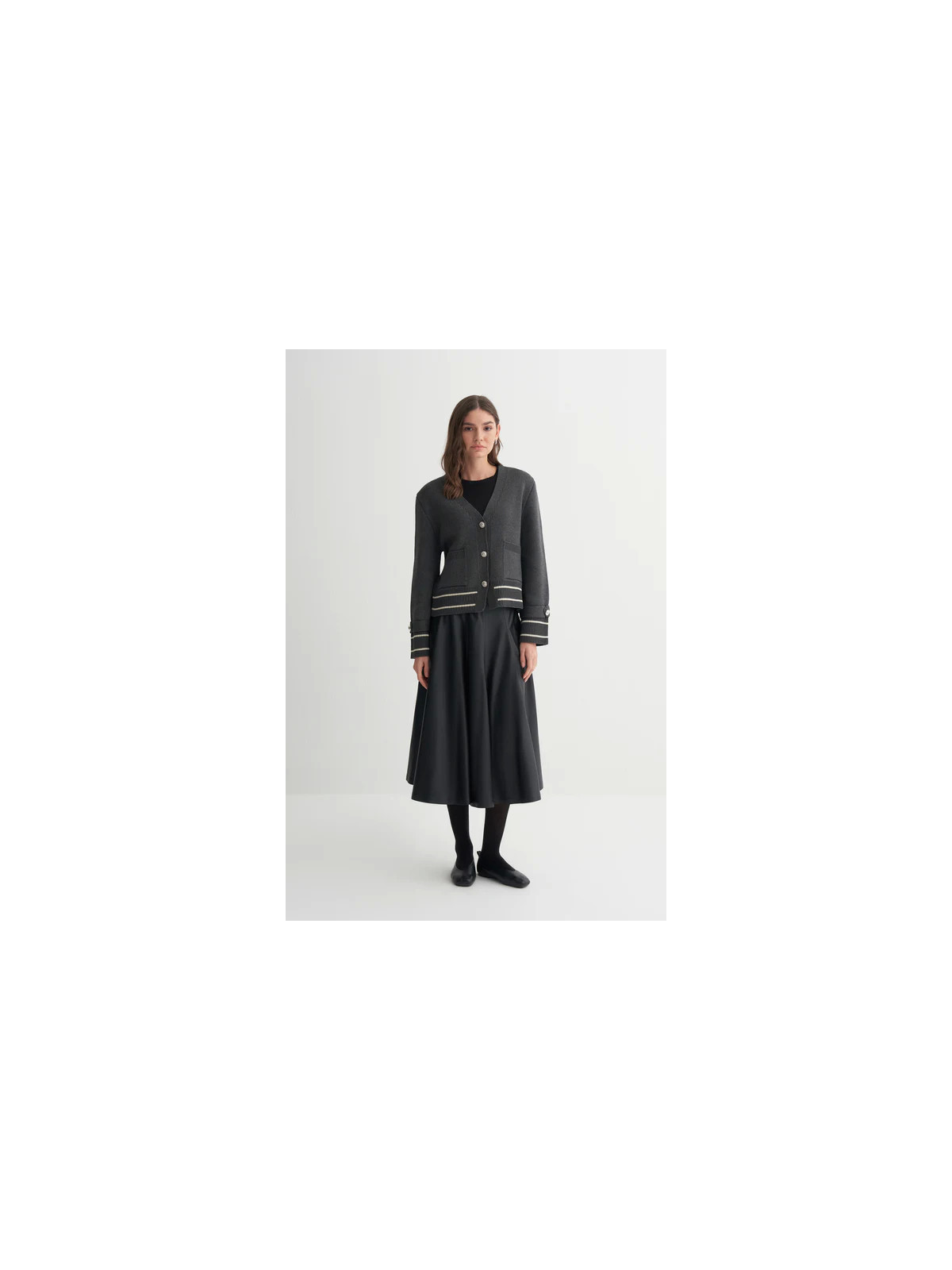 Gestreept vest met schouderdetails
