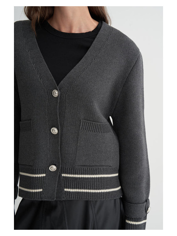 Gestreept vest met schouderdetails