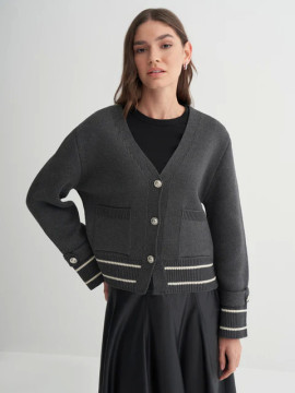 Gestreept vest met schouderdetails