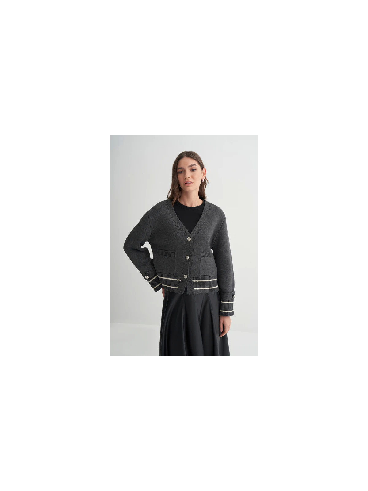 Gestreept vest met schouderdetails