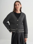 Gestreept vest met schouderdetails