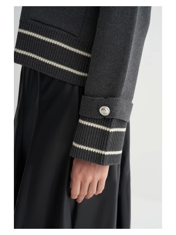 Gestreept vest met schouderdetails