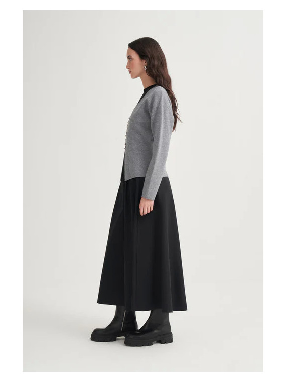Gebreid vest met V-hals