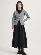 Gebreid vest met V-hals
