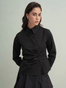 Vesna Design kort shirt met plooien