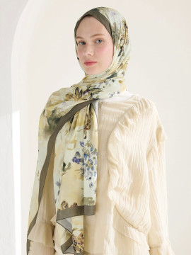 Fresh Scarfs peony harmony taupe