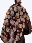 Fresh Scarfs kahve rengi peonie