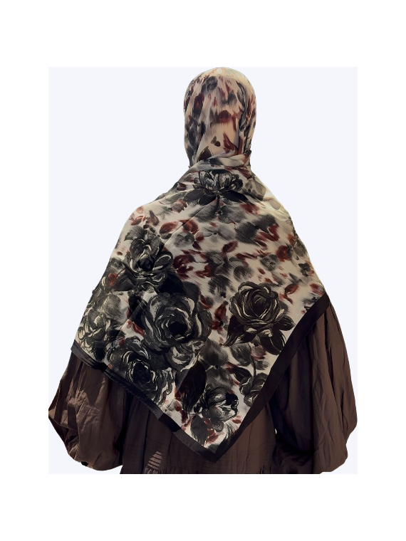 fresh scarfs zwart wit rozen