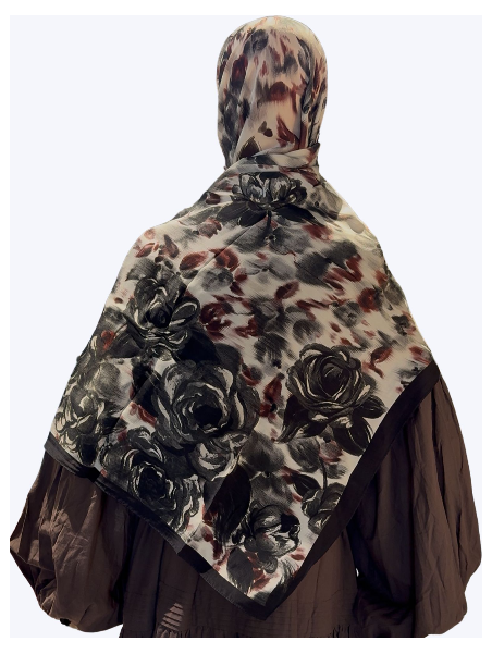 fresh scarfs zwart wit rozen