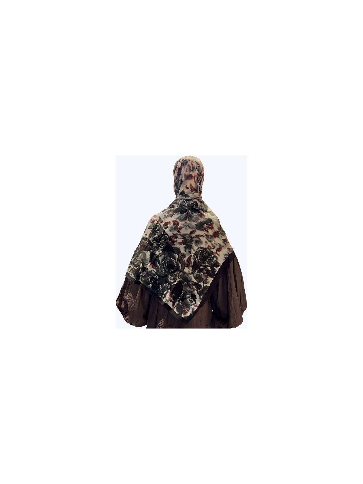 fresh scarfs zwart wit rozen