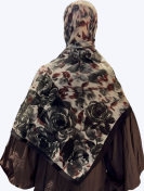 fresh scarfs siyah beyaz guller