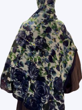 fresh scarfs blue roses