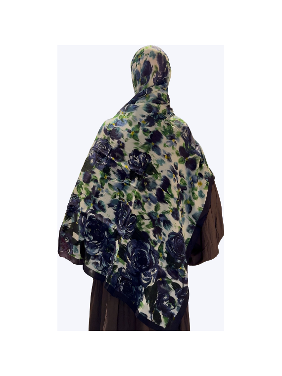 Fresh Scarfs blauwe rozen