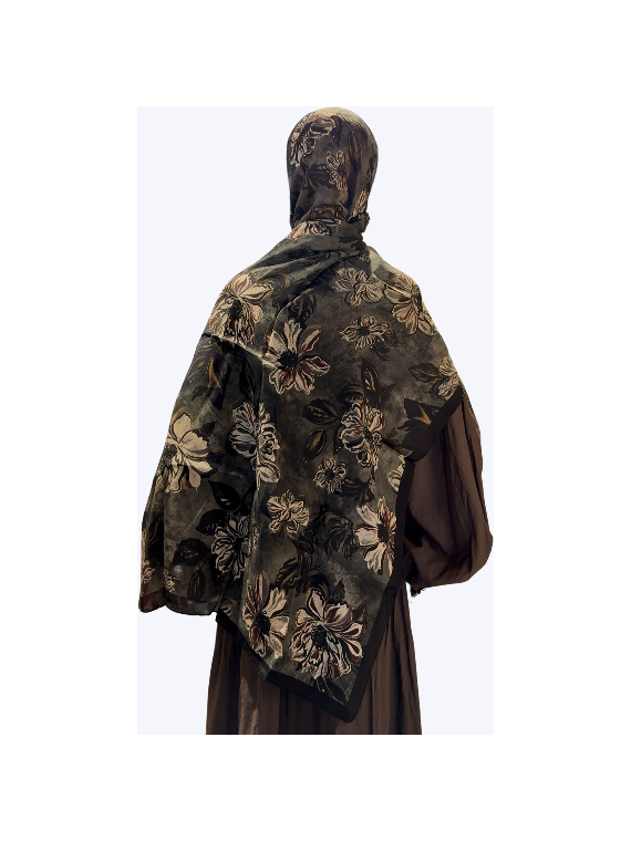 Fresh Scarfs madeliefje bruin