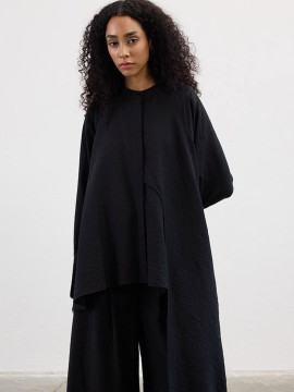 Minikterzi Patterned Asymmetrical Shirt