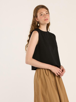 Minikterzi Mouwloze linnen blouse voor de zomer