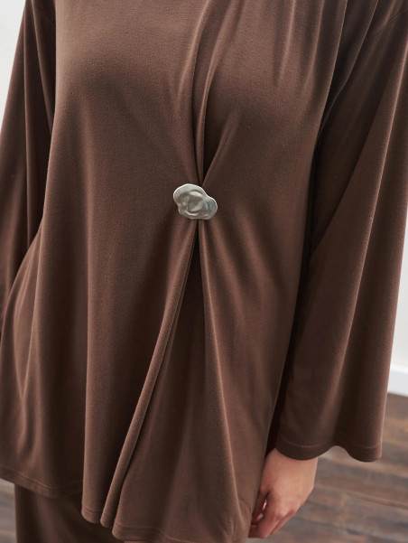Manuka Knot-Design Trouser Suit