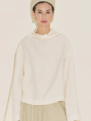 Manuka Gestructureerde capeblouse