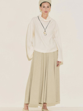 Manuka Gestructureerde capeblouse