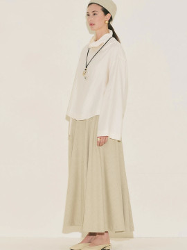 Manuka Gestructureerde capeblouse